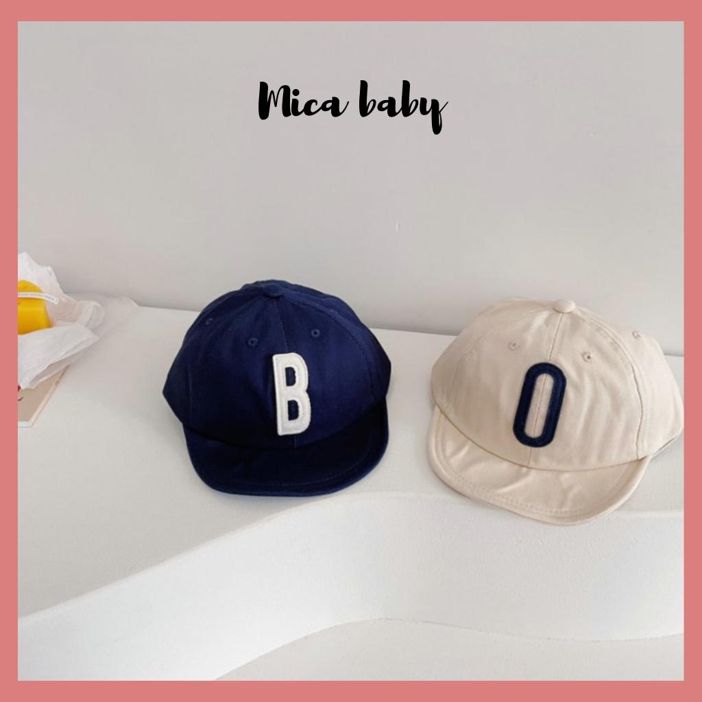 Mũ lưỡi trai mềm in hình chữ cái đáng yêu cho bé MH122 Mica Baby