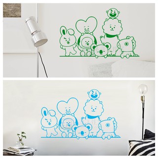 order-sticker dán tường,vali kpop