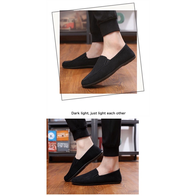 Giày Lười Canvas Thoáng Khí Phong Cách Hàn Quốc Cho Nam