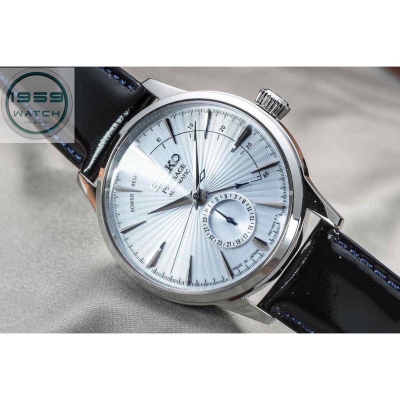 Đồng hồ nam Seiko Presage Cocktail Power Reserve Blue Leather - SSA343J1