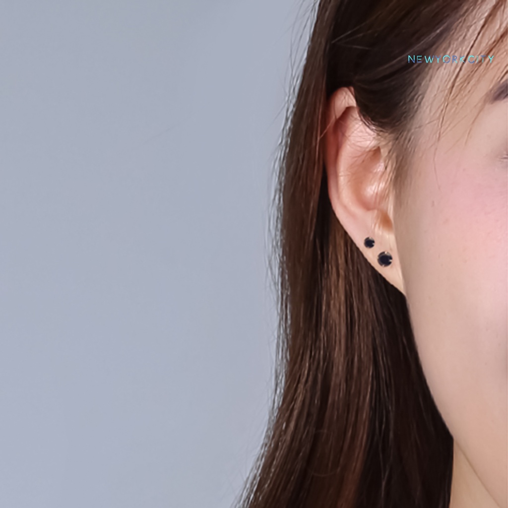 1 Đôi Khuyên Tai Nam Châm Đính Đá Phong Cách Unisex