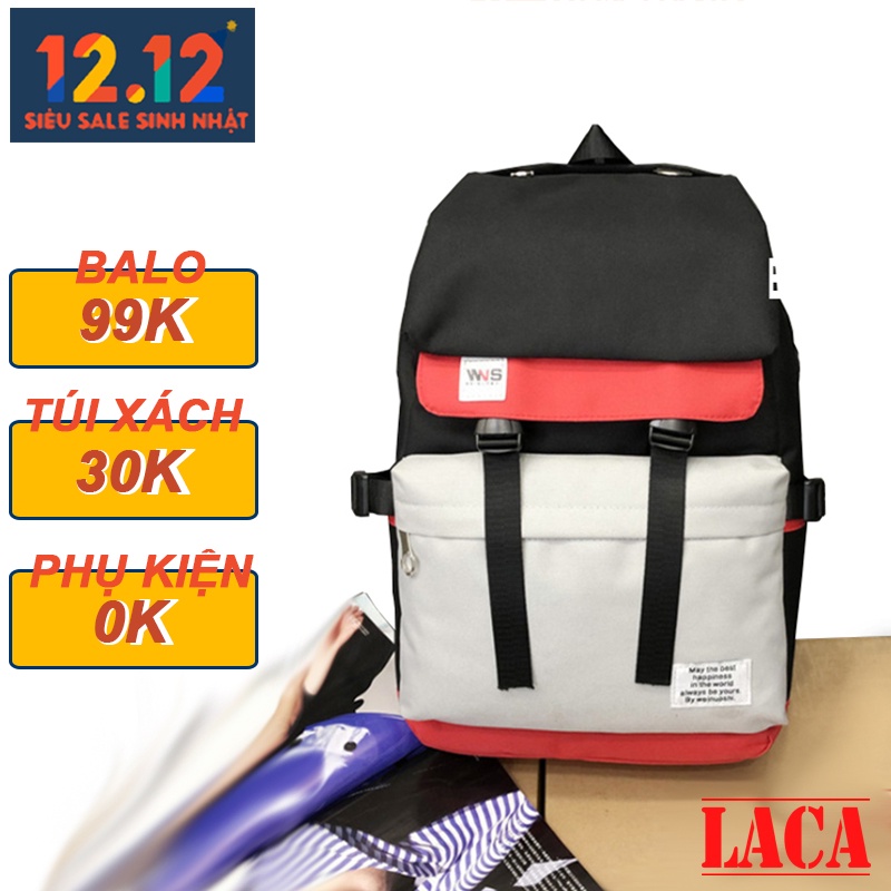 Balo nữ ba lô nam thời trang ulzzang đi học vải oxford chống nước đựng laptop 16 inch BX530L