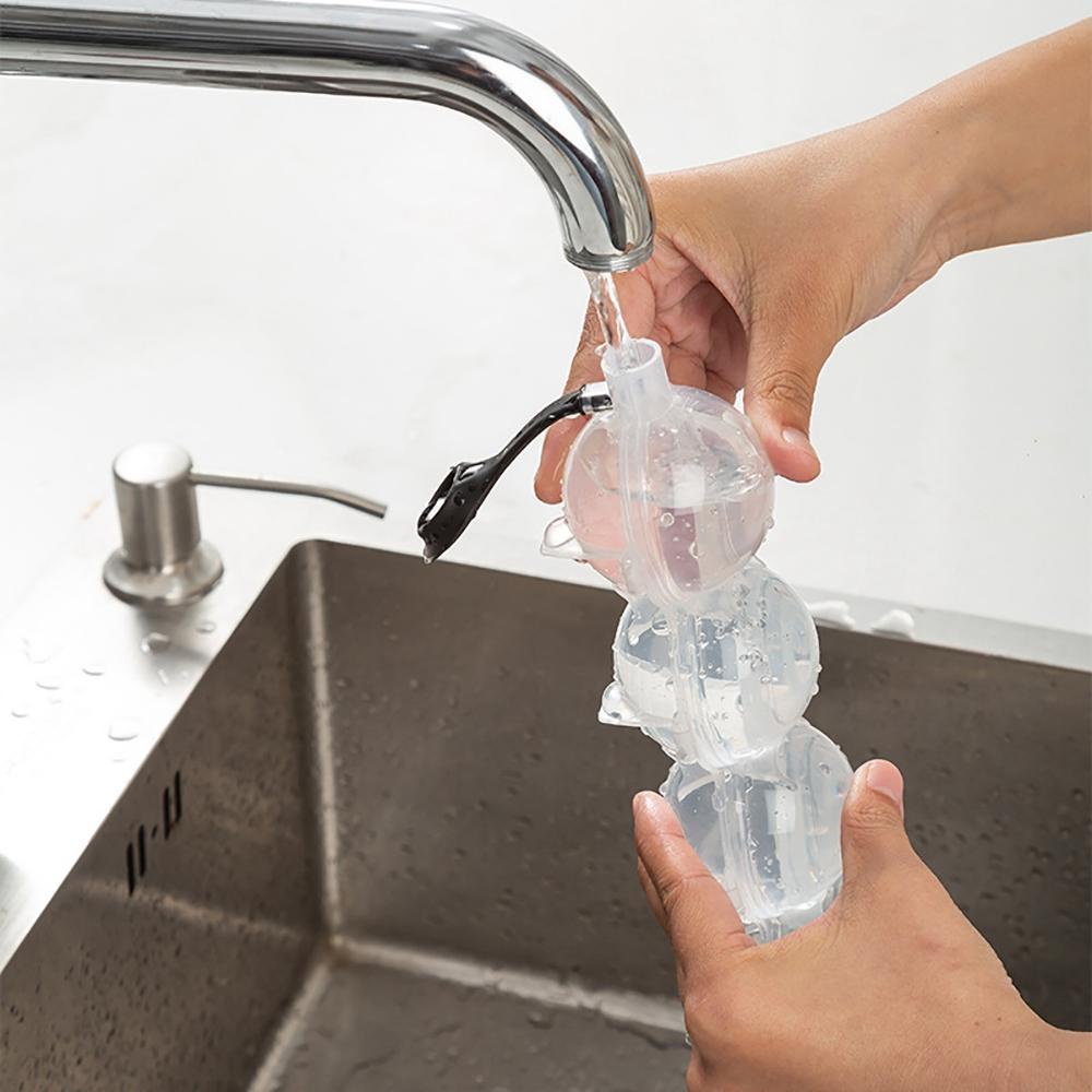 YIYU Khuôn Làm Đá 4 Lỗ 4 Ngăn Hình Tròn Tiện Dụng