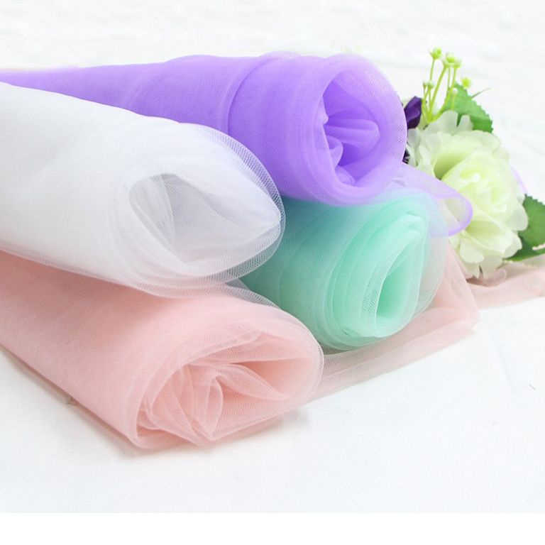 Vải voan may đầm, may đồ, làm hoa, voan lưới, voan cát, trang trí, làm rèm, Voan mềm, Voan lưới cứng nhiều màu giá rẻ