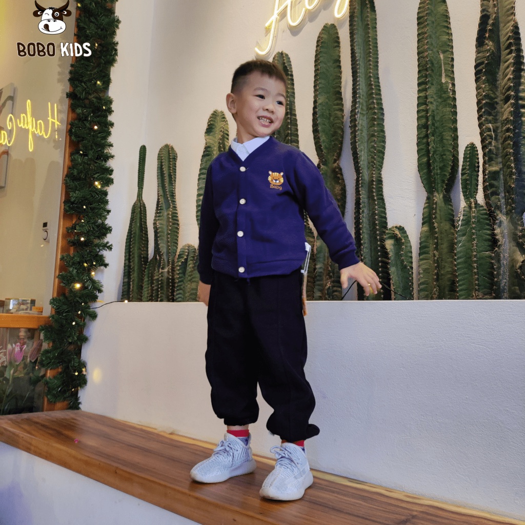 Quần Nỉ Cho Bé Trai Và Bé Gái BoBoKids Joger Bo Ống Có Lót Lông Cho Trẻ Em Tuổi Từ 1,5-10 Phong Cách Thời Trang Hàn Quốc