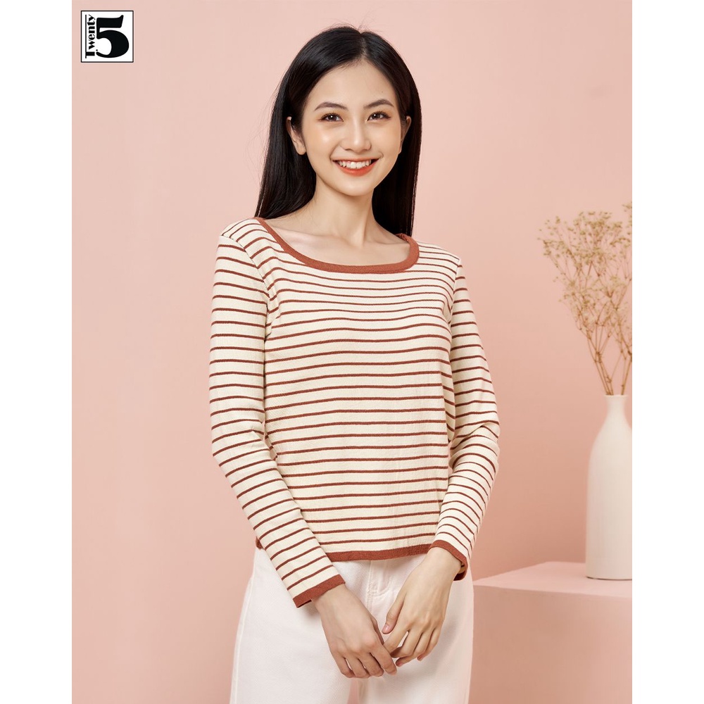 Áo len mỏng nữ kẻ ngang Twentyfive 3842