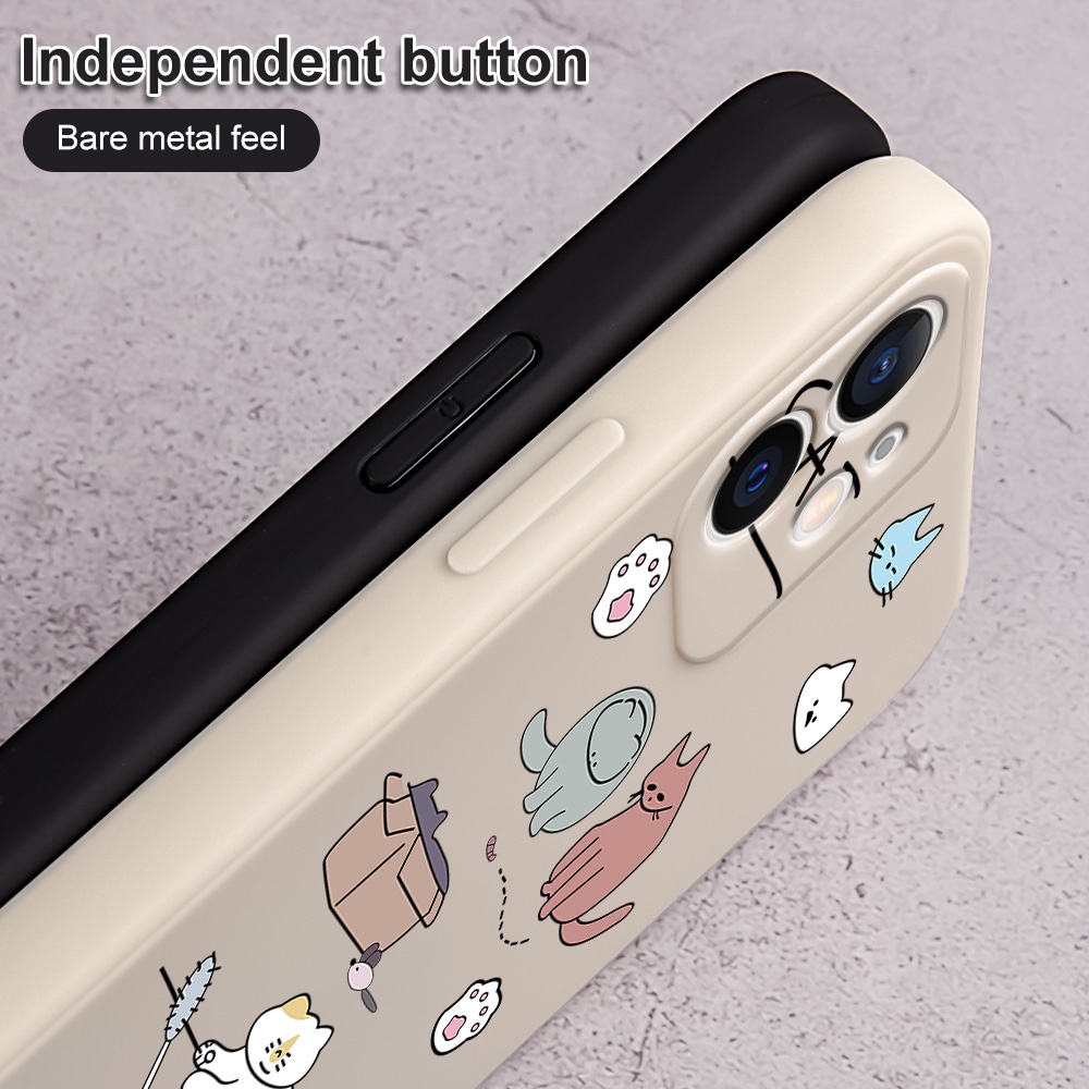 Ốp Điện Thoại Hình Chân Mèo Cho Xiaomi Mi 11 Lite Pro Mi 9 10 10T POCO F3 X3 NFC M3 M4 Redmi Note 7 8 10S MAX Plus