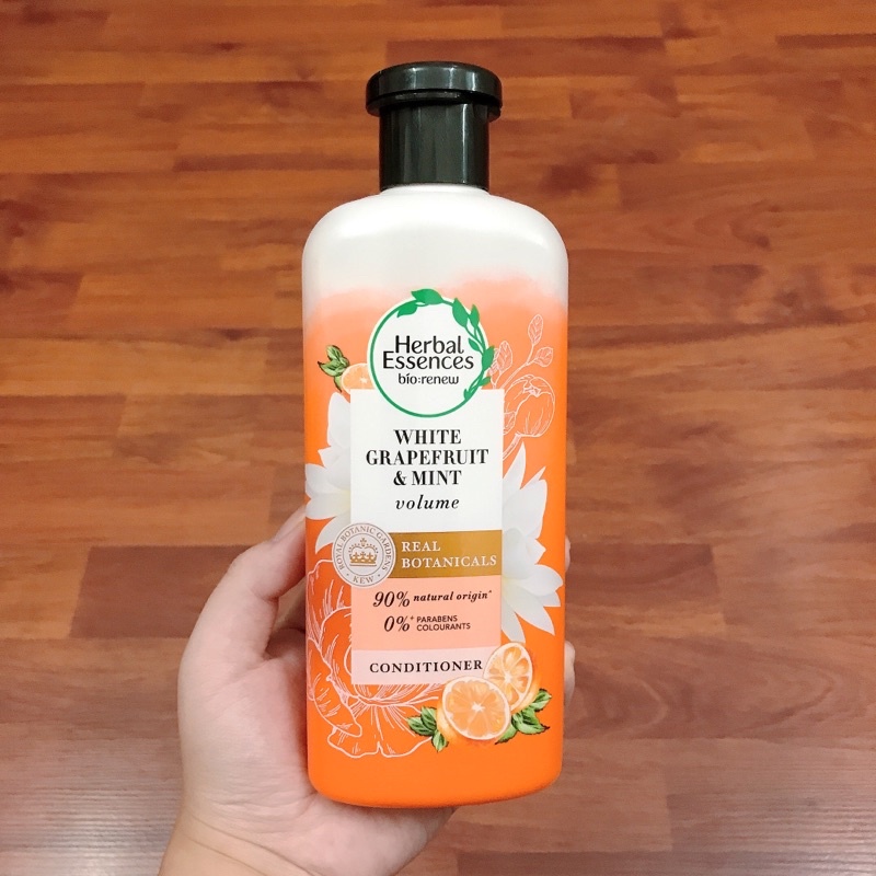 Dầu Xả Làm Phồng Dày Tóc Herbal Essences Naked Volume Conditioner Bưởi &amp; Bạc Hà 400ml