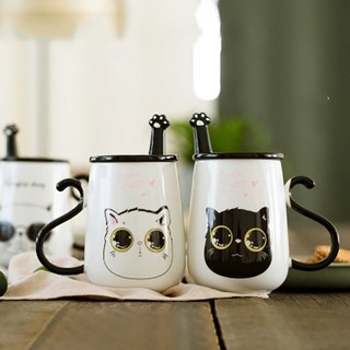 ✿♠Cốc nước sứ hình mèo cặp đôi