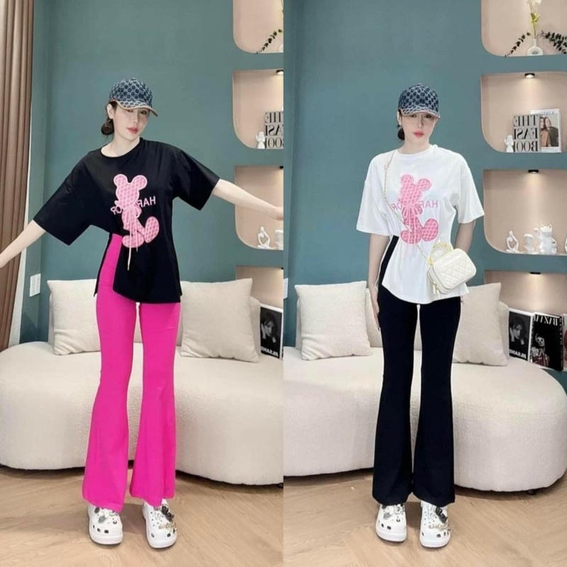 Đồ bộ nữ set bộ quần ống loe bigsize