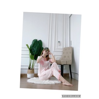 Bộ ngủ lụa quần dài ( giá sale)