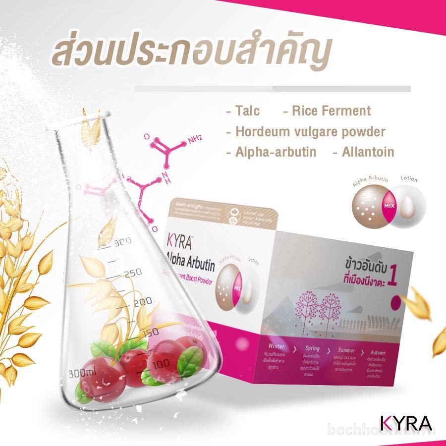 Bột ƙích trắŉg Kira Alpha Arbutin Rice Ferment Booster Powder (Thái Lan)
