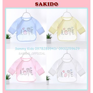 [Mã SKAMLTSM9 giảm 10% đơn 99K] Áo sơ sinh bé gái bé trai dài tay cotton 100% mềm mại đa năng 3 IN 1 SAKIDO