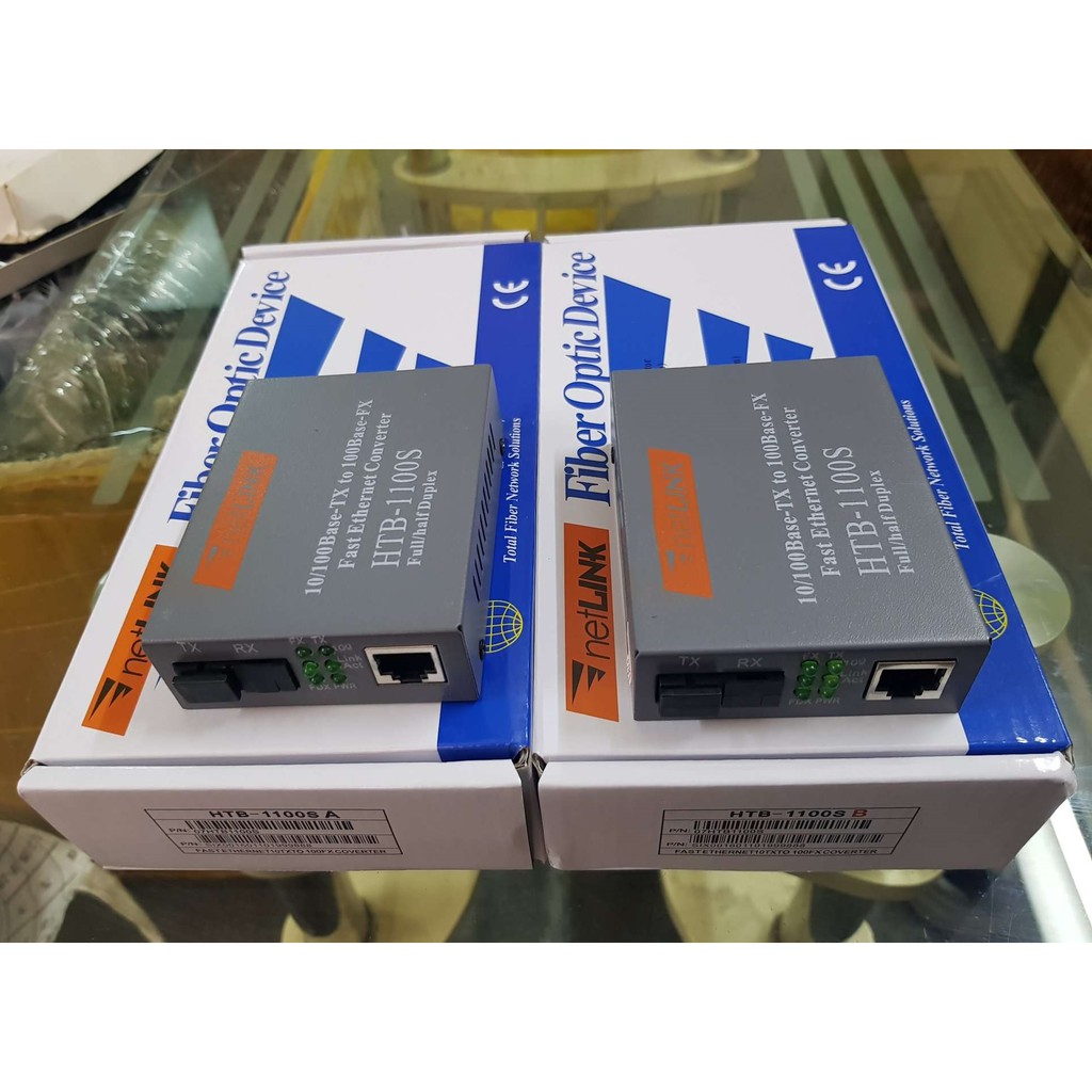 Thiết bị chuyển đổi quang điện 1 sợi A B 10-100 Netlink HTB-1100S. BH 12 tháng