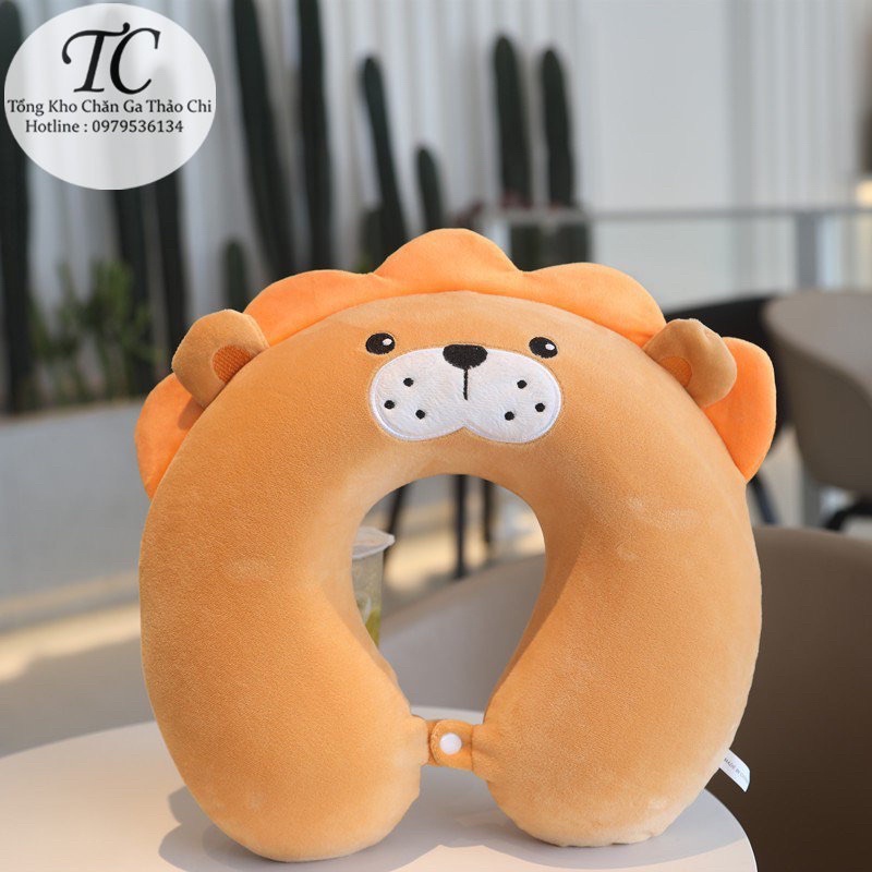 Gối Cổ Chữ U Cao Su Non 100% Nâng Đỡ Đốt Sống Cổ- Chống Đau Mỏi Vai Gáy Khi Đi Du Lịch, Văn Phòng