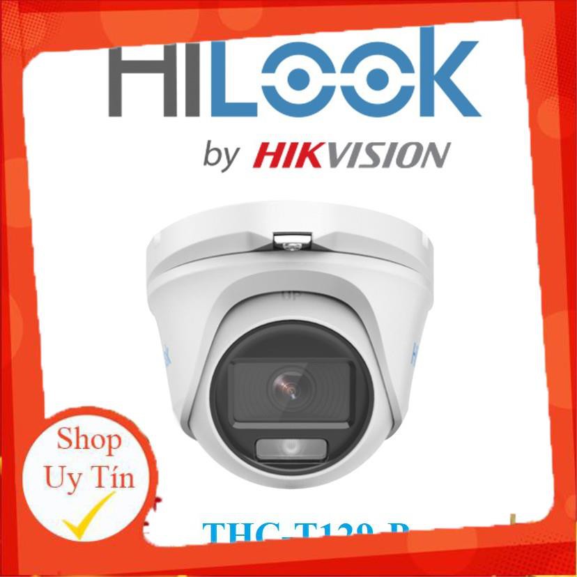 [Mã 154ELSALE2 giảm 7% đơn 300K] Camera Dome HD-TVI COLORVU 2.0 Megapixel HILOOK THC-T129-P - Hàng chính hãng