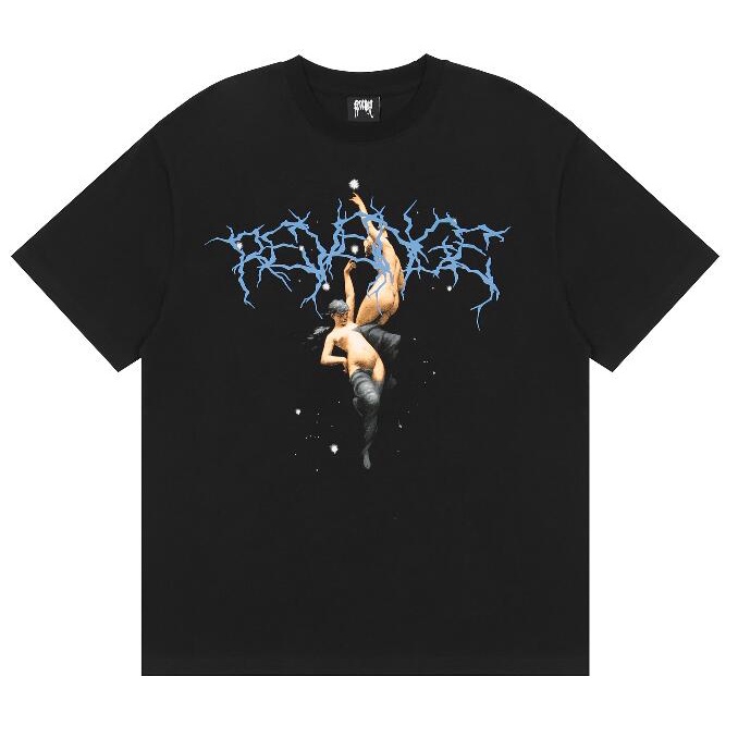 Áo Thun Cotton Ngắn Tay In Họa Tiết Revenge Thời Trang Unisex