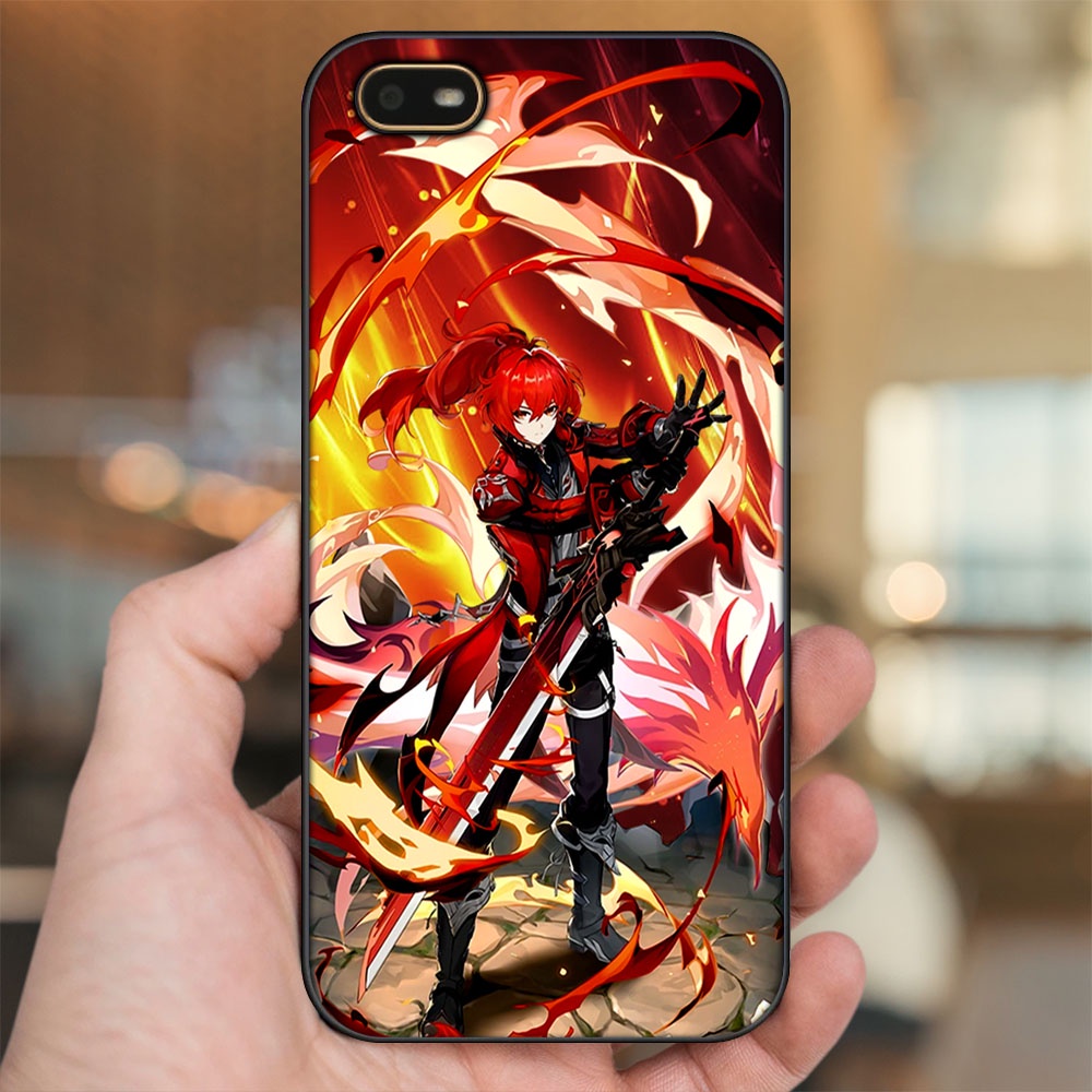 Ốp lưng Oppo A1K viền đen in hình Diluc Genshin Impact
