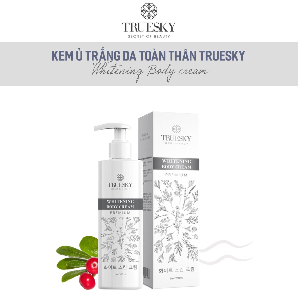 Kem ủ trắng boby cấp tốc Truesky Premium phiên bản cao cấp giúp bật tone ngay lần đầu  200ml - Whitening Body Cream | BigBuy360 - bigbuy360.vn