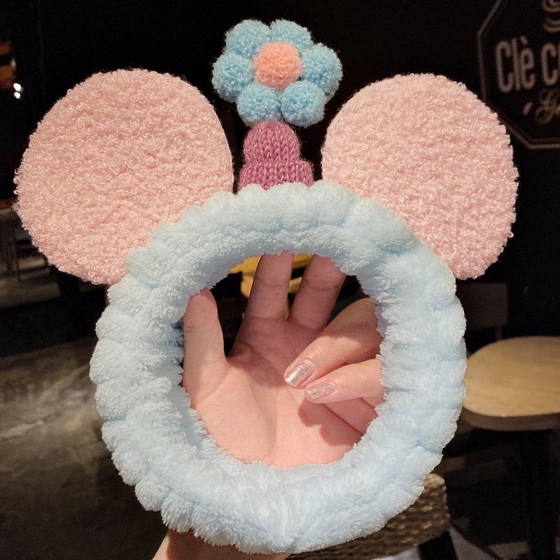 Băng Đô Cài Tóc Rửa Mặt Hình Bông Hoa Hoạt Hình Siêu Dễ Thương