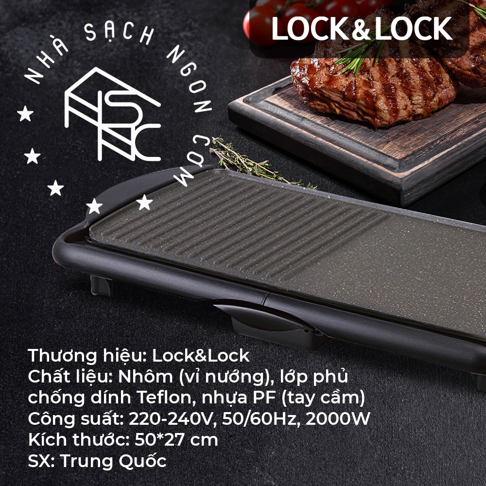 Bếp nướng điện Lock&amp;Lock Electric Grill - EJG231 (2000W)