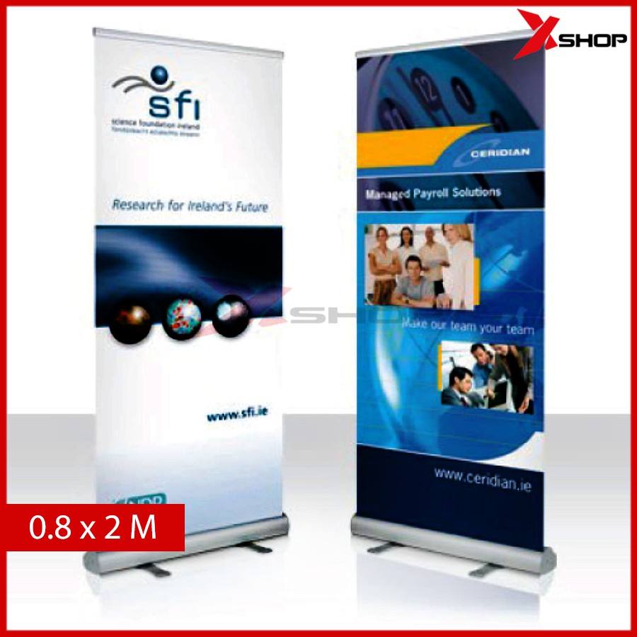 Khung standee cuốn nhựa cao cấp 0.6x 1.6 và 0.8x 2m nhập khẩu