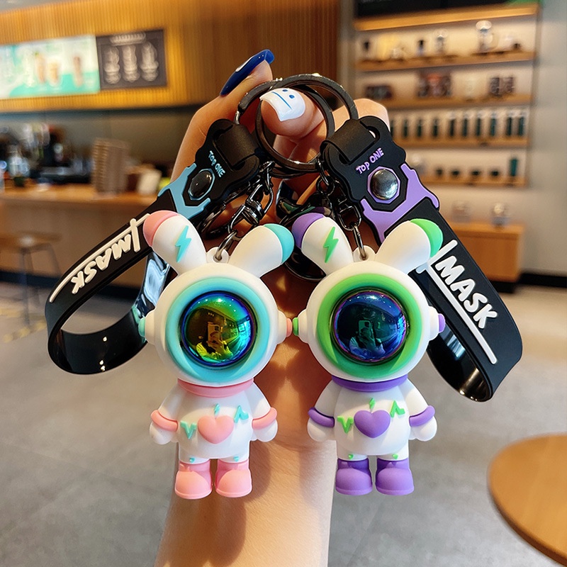 Móc Khóa Hình Thỏ Hoạt Hình Xinh Xắn