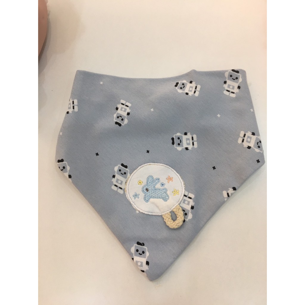 yếm ăn,khăn tam giác kiểu cartoon cho bé từ 0-3tuổi (2 cái) 3108,chất liệu cotton 100% ,thương hiệu Aiueo Nhật Bản