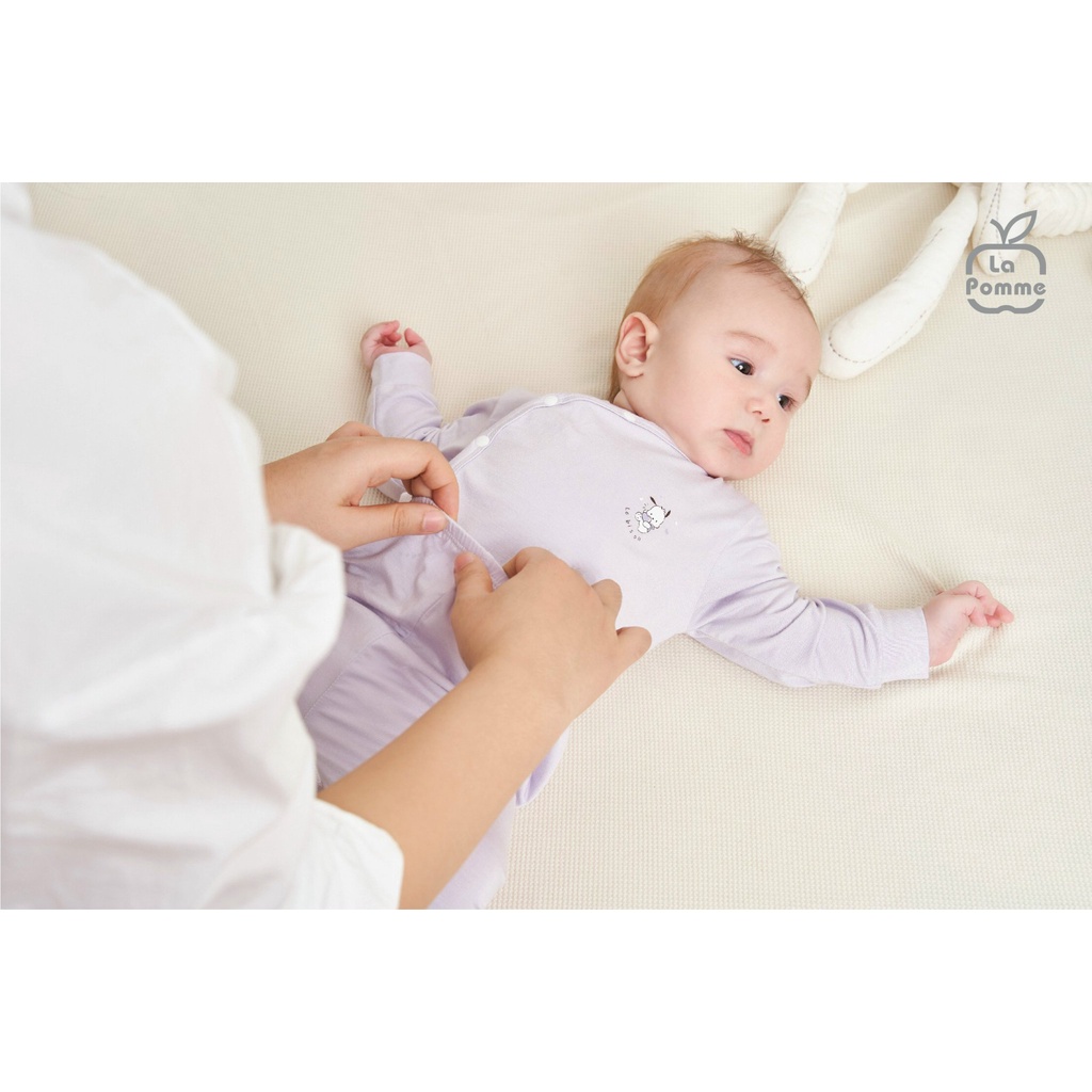 Bộ dài tay sơ sinh Puppy La pomme mềm mịn an toàn da bé
