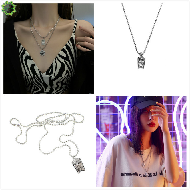 Dây Chuyền Mặt Hình Khoai Tây Chiên Độc Đáo Phong Cách Hàn Quốc Cho Cặp Đôi