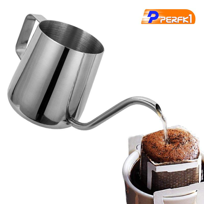 Hot-8.5oz Pour Over Coffee Gooseneck Kettle Hand Drip Pot Stainless Steel