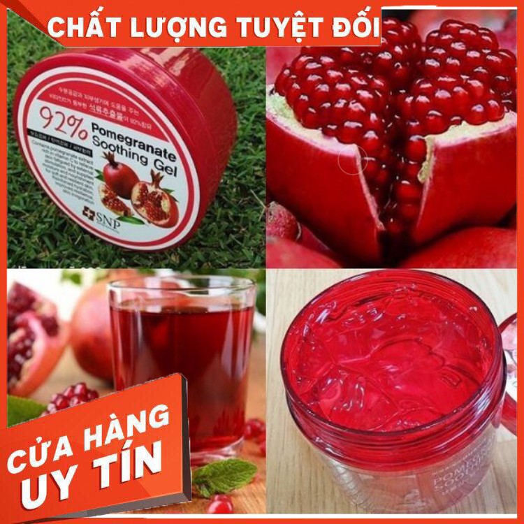 Gel dưỡng ẩm chiết xuất quả lựu SNP - 92% trọng lượng 300g- SNP POMEGRANATE SOOTHING GEL