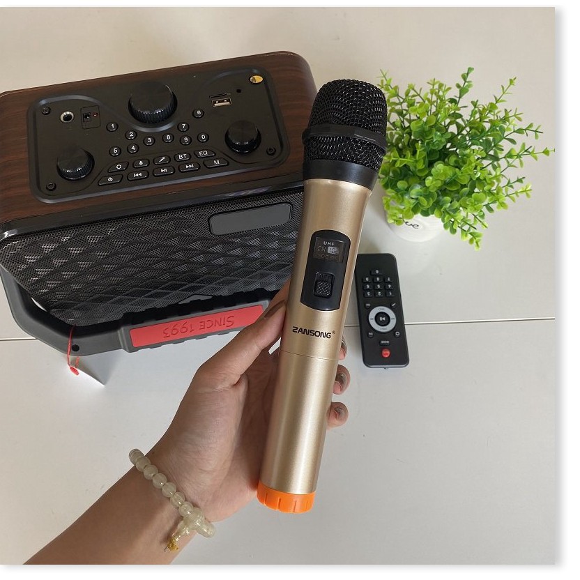 (SIÊU RẺ) Loa Di Động Có Tay Xách Đa Năng ,Loa Karaoke Bluetooth F&D R-19 Tặng 01 Mic Không Dây Cao Cấp .Nghe Nhạc ,Hát