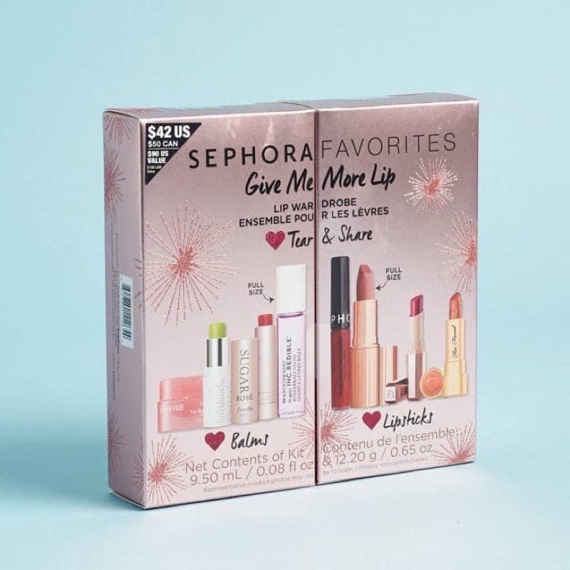 SET SON LIMITED SEPHORA GIVE ME MORE LIP TEAR &amp; SHARE - phiên bản 2019