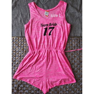 Jumpsuit thun len si size L cong nguyên tag