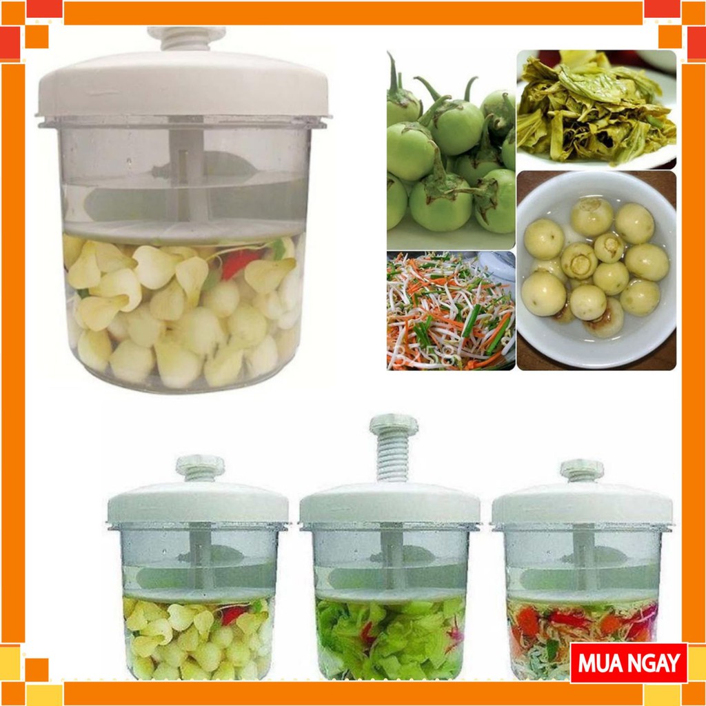 Hộp Muối Dưa Cà Việt Nhật Thông Minh (Loại 5 Lít) - Hộp Muối Nén Dưa Cà Bằng Nhựa PP