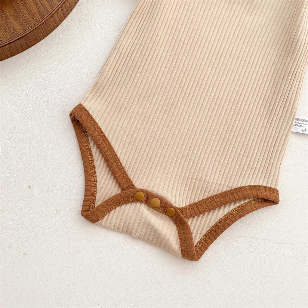 Áo Liền Quần Tay Ngắn Chất Liệu Cotton Thời Trang Mùa Hè Cho Bé 0-2 Tuổi