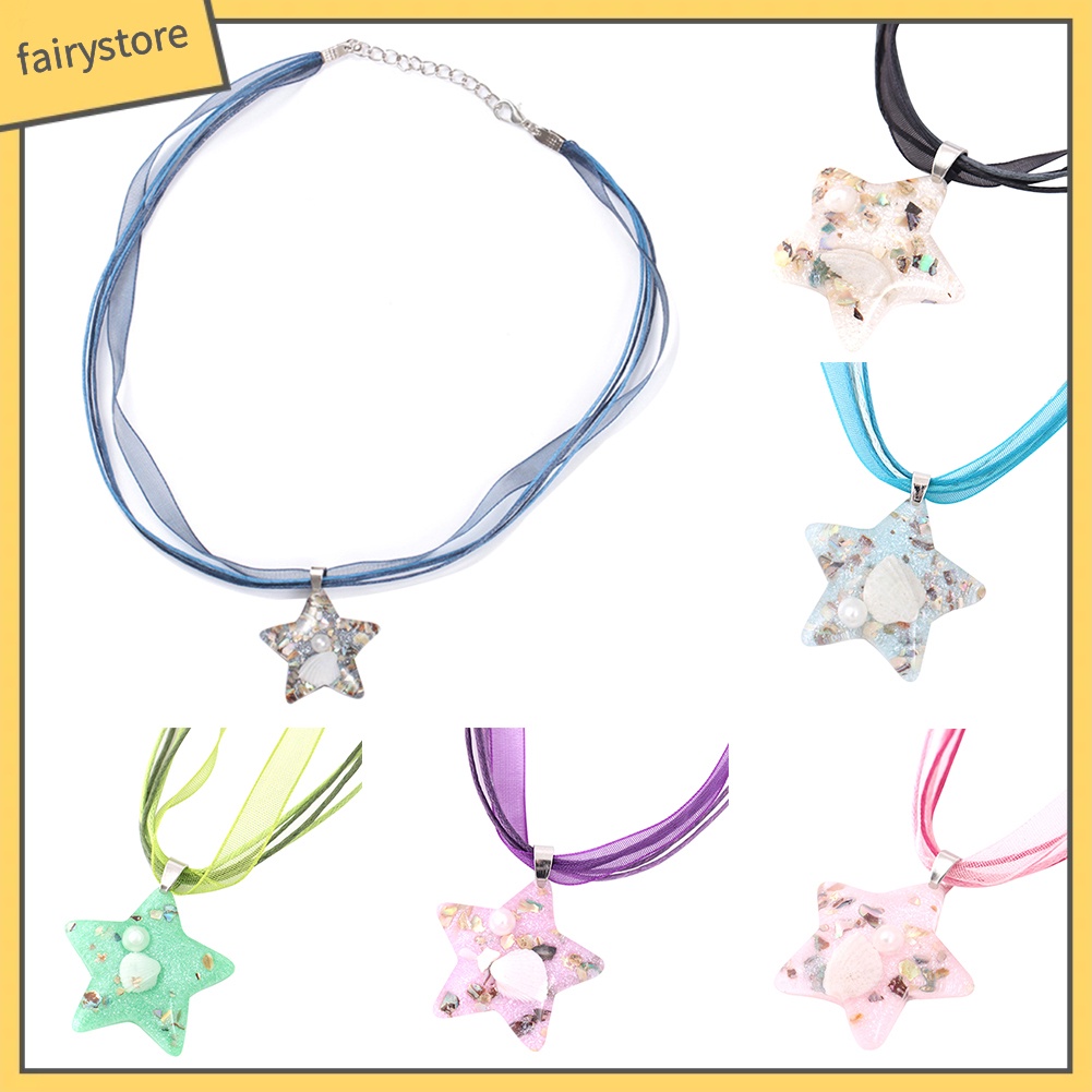 Dây chuyền kim loại mặt ngôi sao năm cánh thời trang cho nữ