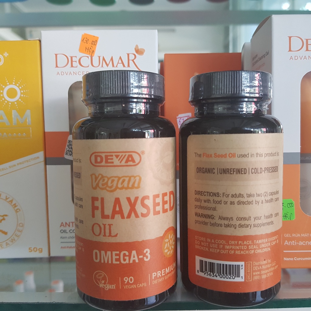 VEGAN - Viên uống flax oil - bổ sung omega3 Thuần Chay