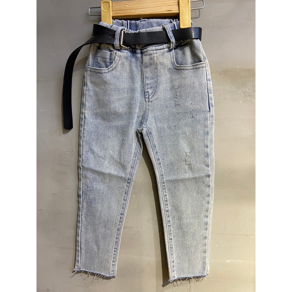 [ẢNH THẬT] Quần jean skinny kèm nịt cho bé Q514