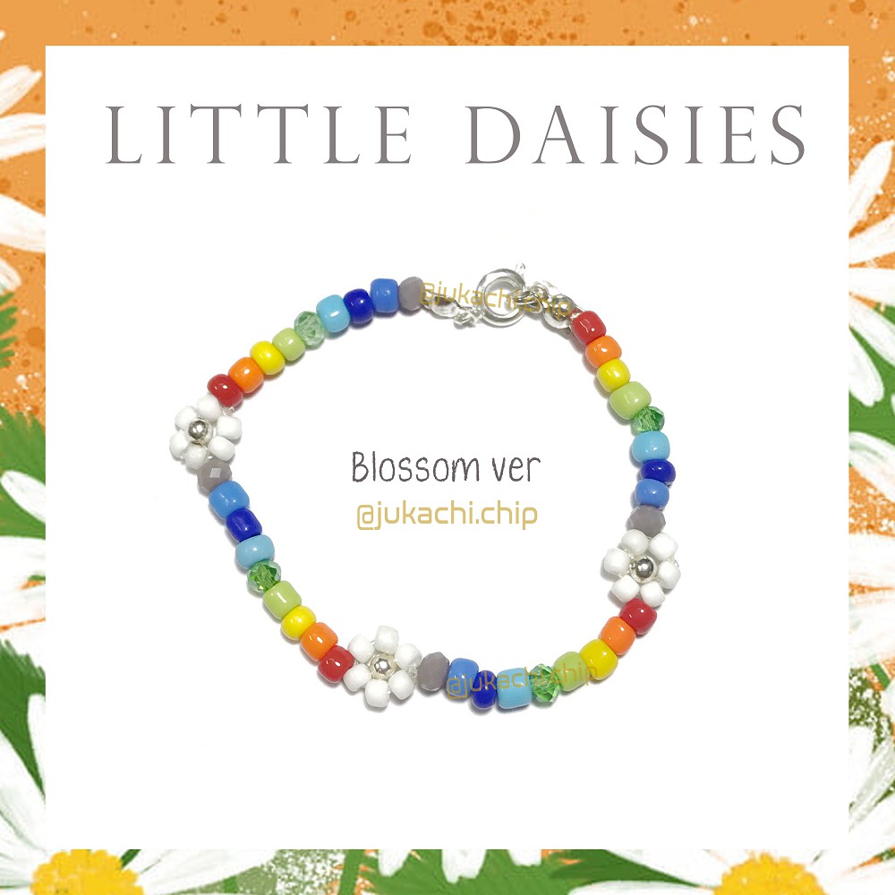 Vòng tay hạt cườm hoa cúc handmade - Little Daisies bracelets