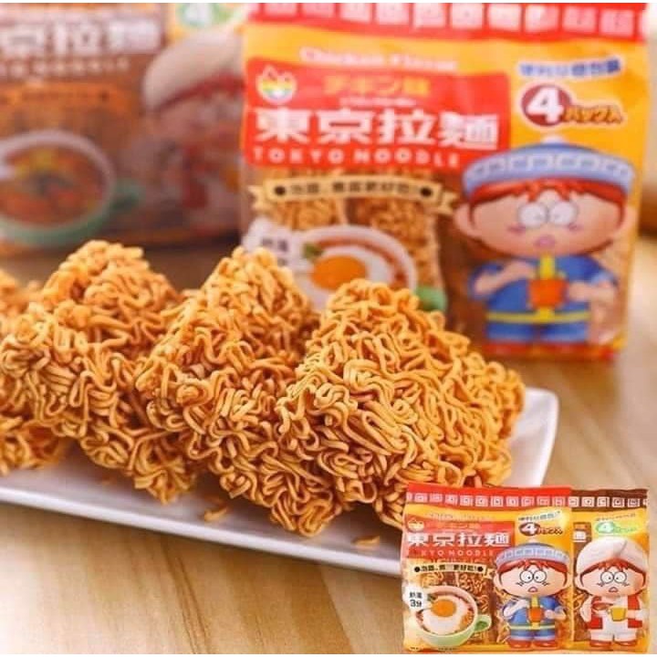 Mì Ăn Liền Tokyo Noodle Nhật Cho Bé Gói 4 Vắt Mì