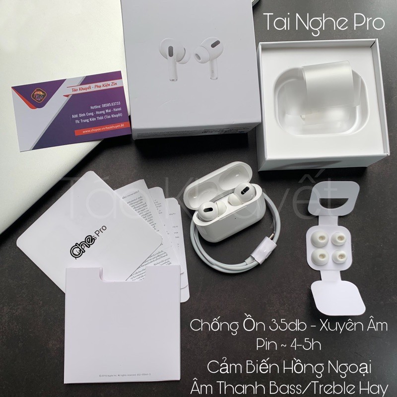 Tai Nghe TWS Pro Xuyên Âm-Chống Ồn(ANC)-Âm Thanh Vòm Siêu Cấp - Full Chức Năng