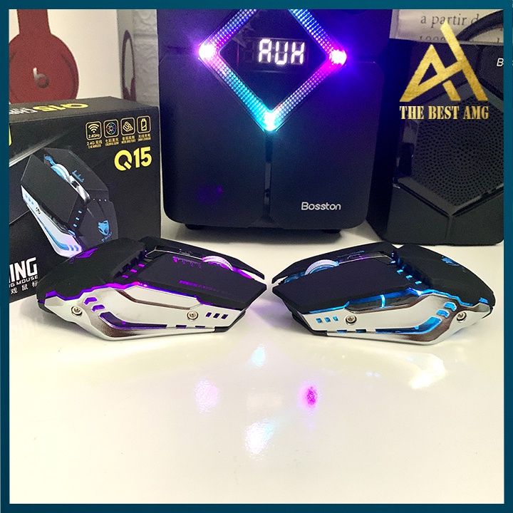 Chuột Không Dây Gaming Leg Rgb T-wolf Q15 Trắng Chuột Máy Tính Chơi Game Wireless Mouse Laptop Pc
