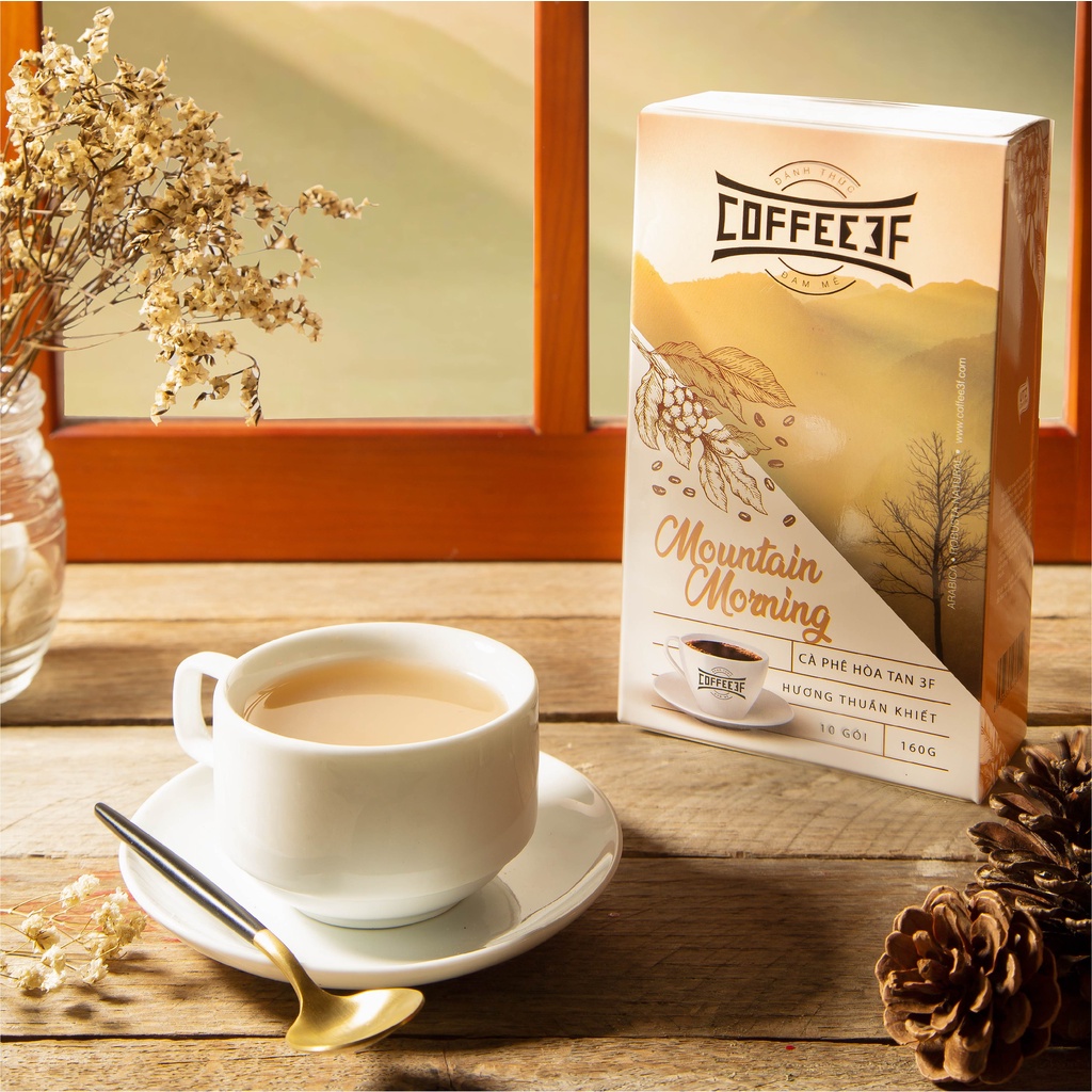 Mountain Morning - Cà phê hoà tan cafe kem sữa thơm ngậy - Coffee 3F