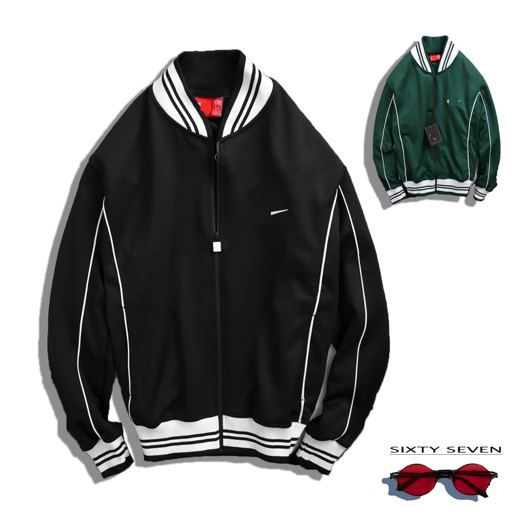 ◐☈♟Áo bomber nam nữ, khoác thể thao vải poly cao cấp, dây kéo chống thấm