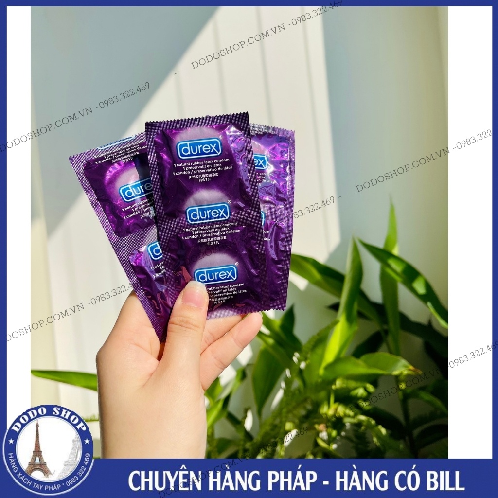 Bao cao su siêu mỏng Durex Pháp hộp 12c _ Hàng Có Bill