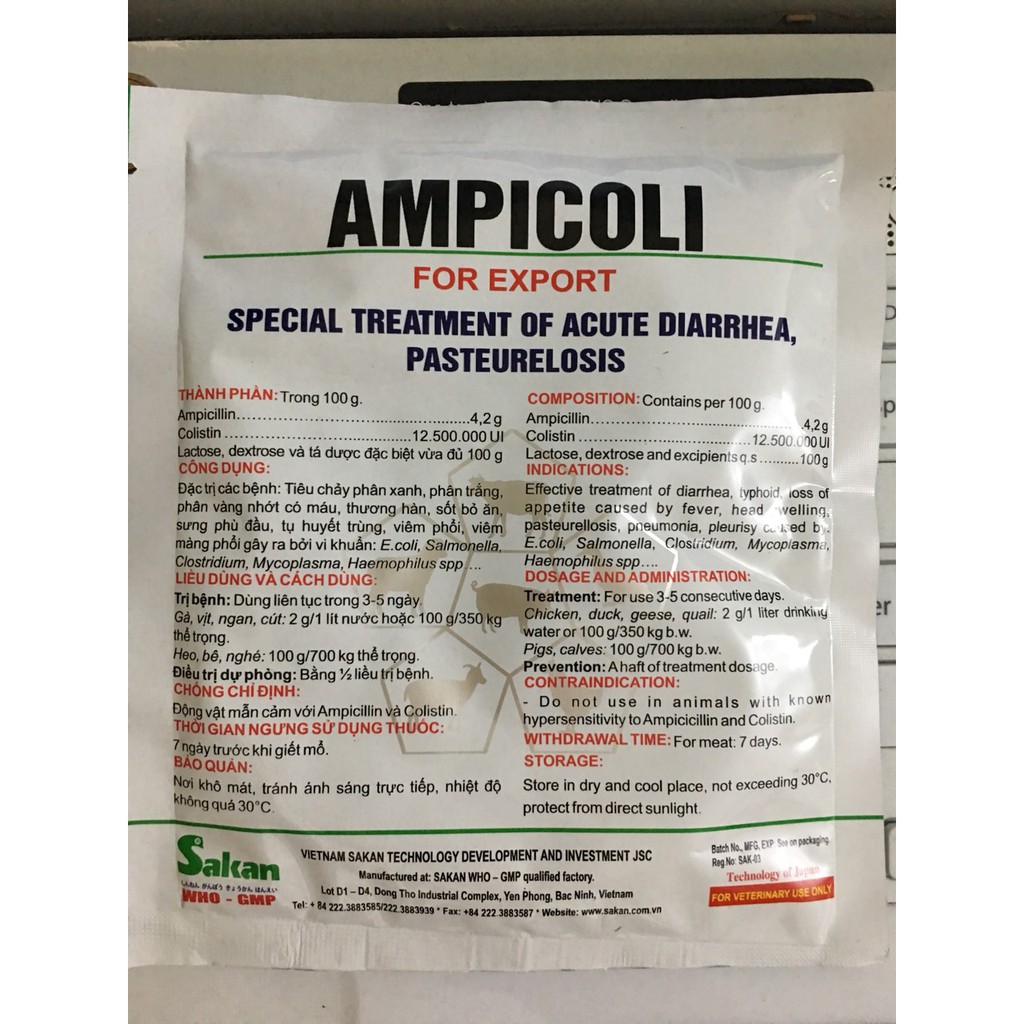 Ampicoli  - chỉ dùng trong thú y