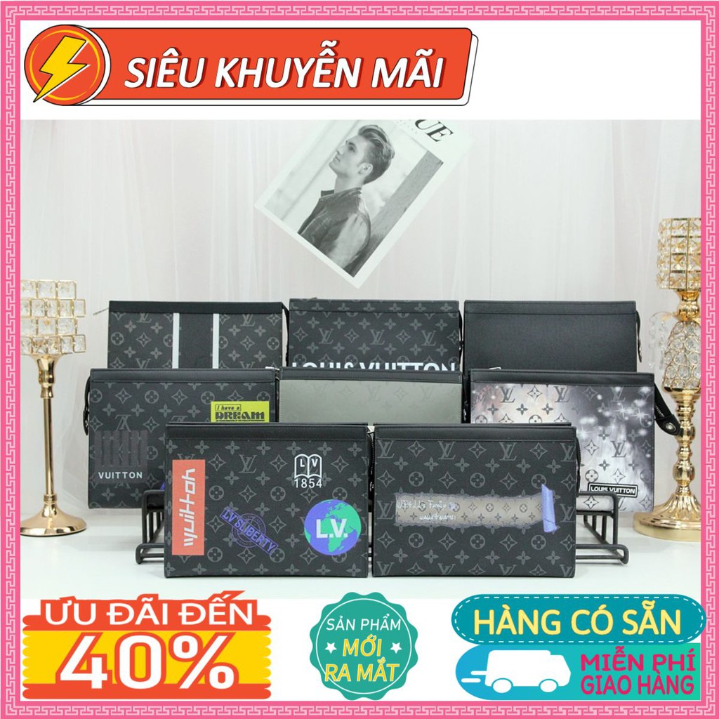 Túi Xách Nam Cầm Tay Bóp Ví Clutch Nam Cao Cấp Thời Trang Túi Xách Các Hãng (Có Hộp)
