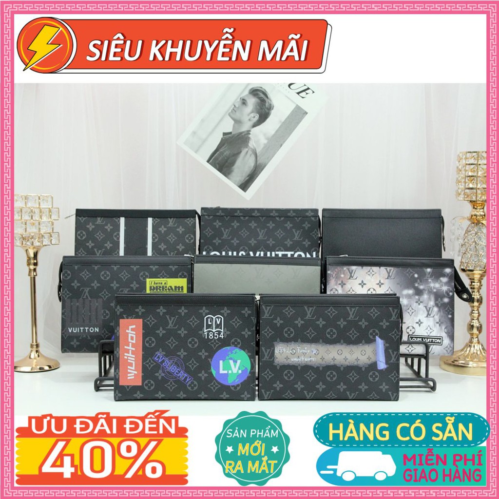 [FREESHIP] Túi Xách Nam Cầm Tay Bóp Ví Clutch Nam Cao Cấp Thời Trang Túi Xách Các Hãng (Có Hộp)